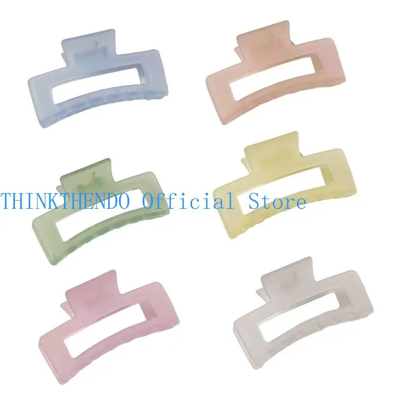 39BB Square Hair Clip Transparent Hair Claw Clamps for Women Girls 3.5" Claw Clip