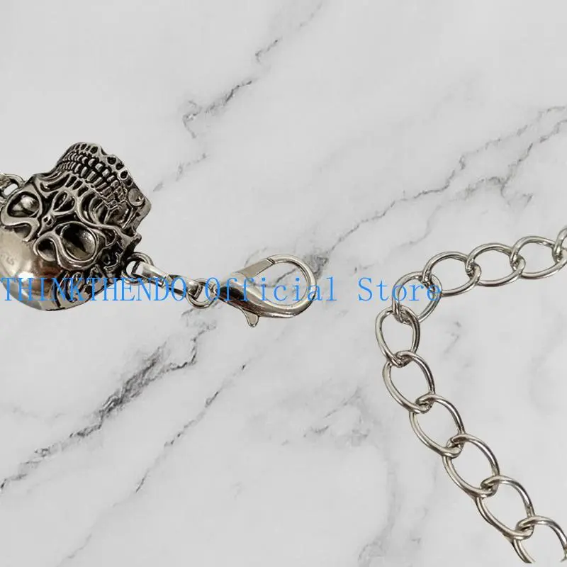 652F Carved Skull Waist Belt Belly Chain for Dress Chain Belt for Women Waist Chain Belt Belly Dance Accessories