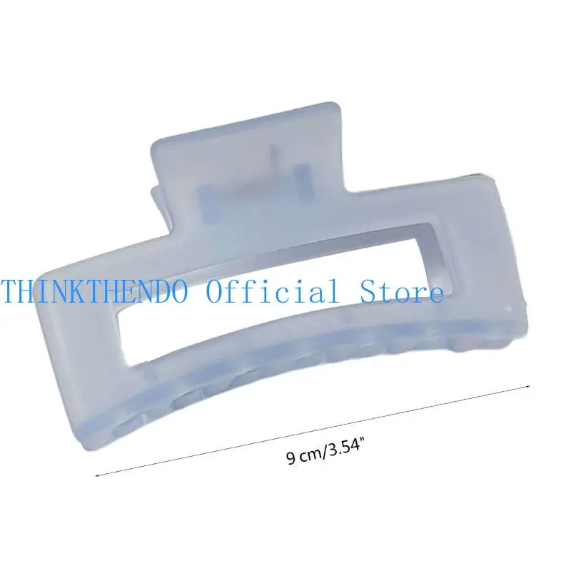 39BB Square Hair Clip Transparent Hair Claw Clamps for Women Girls 3.5" Claw Clip
