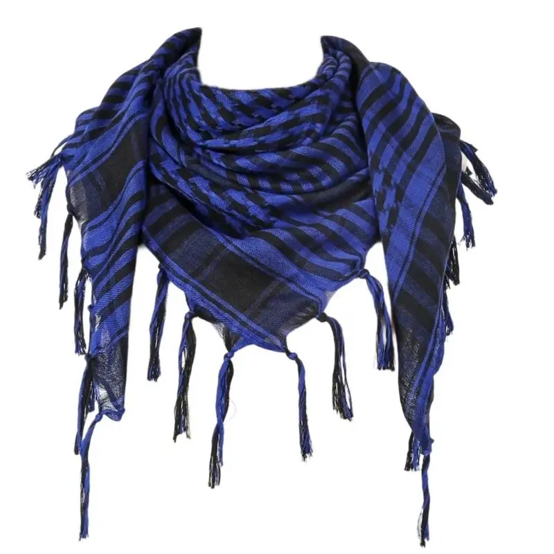 652F Desert Shemagh Scarf Soft Fringed Arab Headscarf Unisex Keffiyeh Bandana Unisex Headwrap Arabian Scarf Head Covering