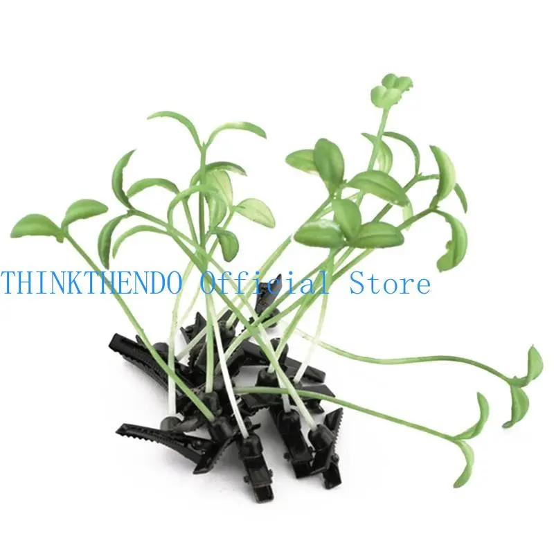 652F Plastic Bangs Duckbill Clip Bean Sprout Hair Barrettes Trendy Ponytail Decor Non-Slip Hair Side Clips Hairstyle Tool