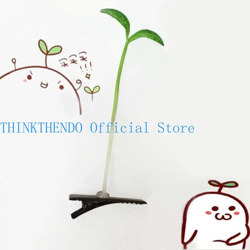 652F Plastic Bangs Duckbill Clip Bean Sprout Hair Barrettes Trendy Ponytail Decor Non-Slip Hair Side Clips Hairstyle Tool