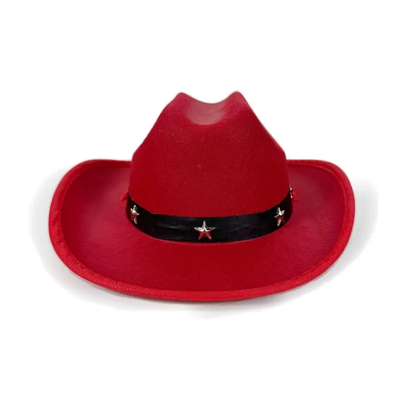 652F Children's Cowboy Hats with Star Studs For Role Play And Casual Outfits Ages 3-12
