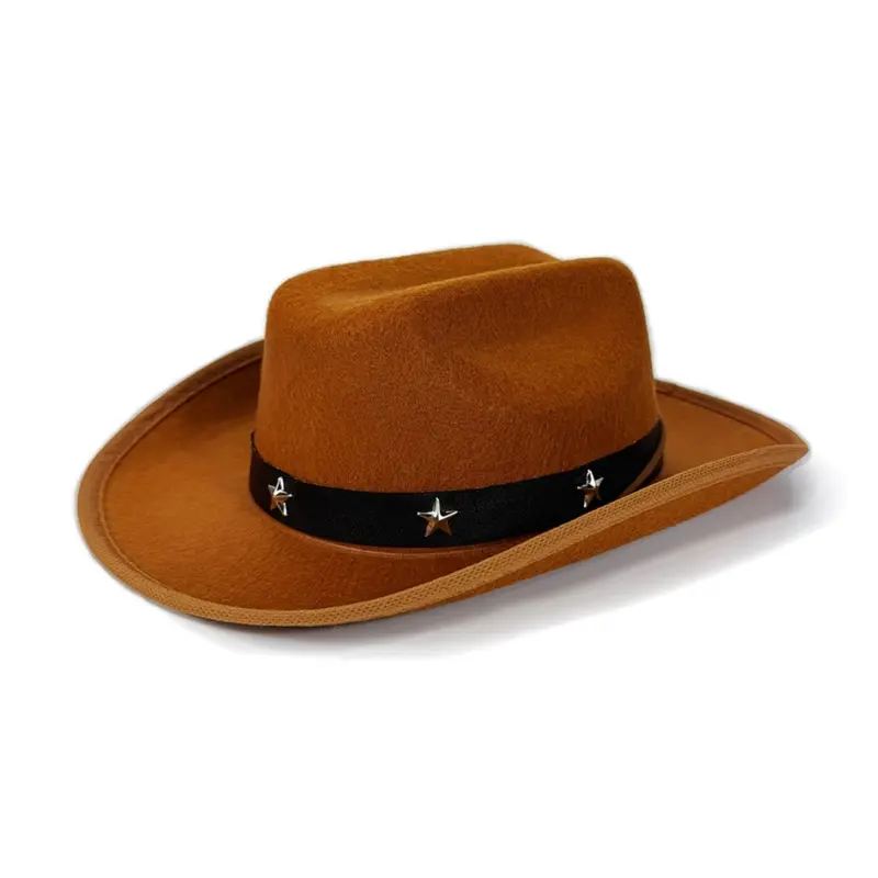 652F Children's Cowboy Hats with Star Studs For Role Play And Casual Outfits Ages 3-12