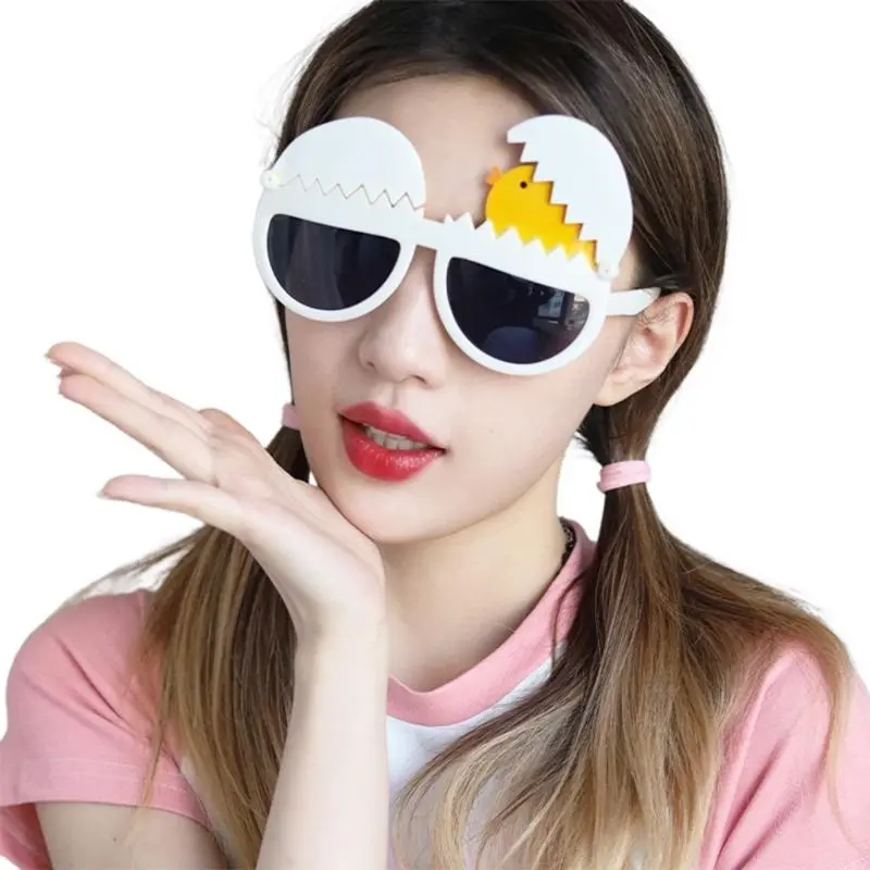 652F Rabbit Glasses Easter Party Costume Pretend Eyewear Party Fun Punk Photo Props Cool Party Bar Glasses Nightclub