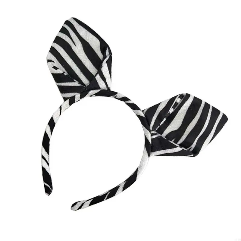 652F Zebras Hairbands Festive Photo Props Halloween Ear Headbands Party Headpiece Fun Headbands for Music Festivals