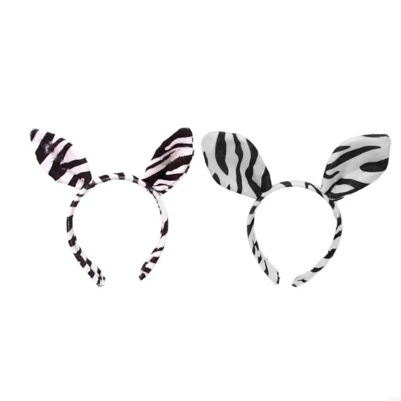 652F Zebras Hairbands Festive Photo Props Halloween Ear Headbands Party Headpiece Fun Headbands for Music Festivals