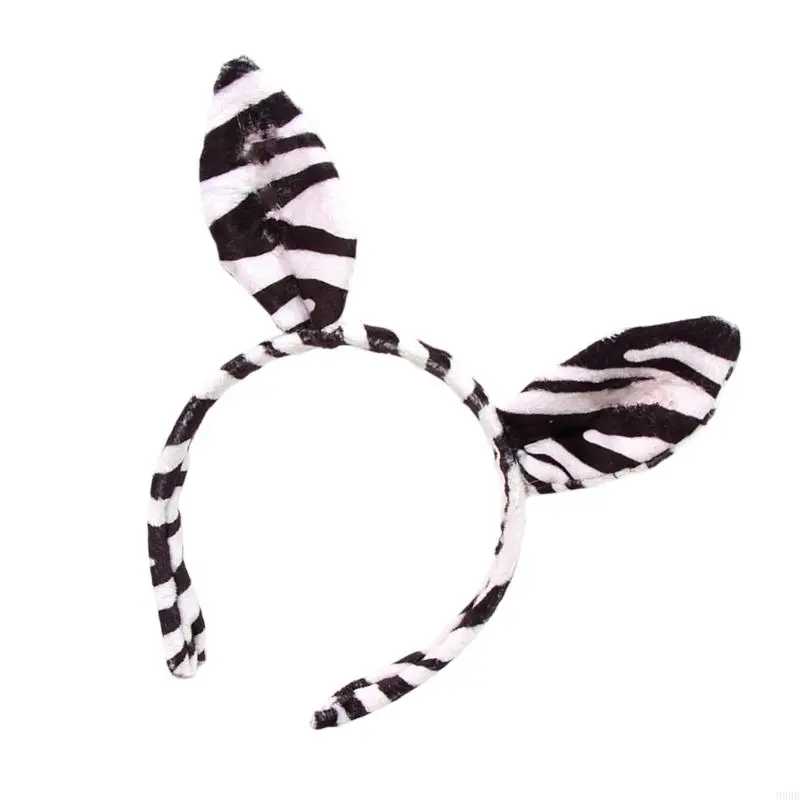 652F Zebras Hairbands Festive Photo Props Halloween Ear Headbands Party Headpiece Fun Headbands for Music Festivals