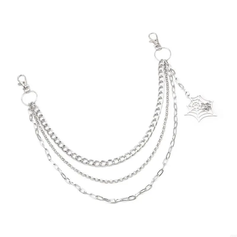652F Pants Chain Punk Jeans Chain Wallet Jewelry Unisex Trousers Ornamen Aesthetic Halloween Chain for Daily Wear and Parties