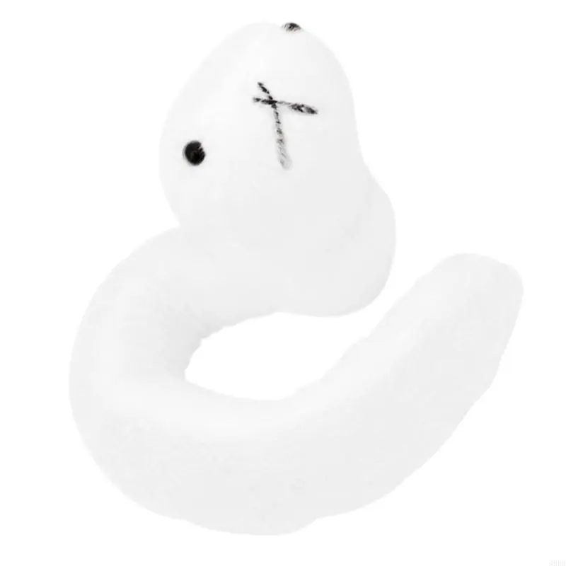 652F Stuffed Snake Toy Plush Green Bendable Figure Anime for Chinese New Year 2025 Spring Festival Throw Pillow