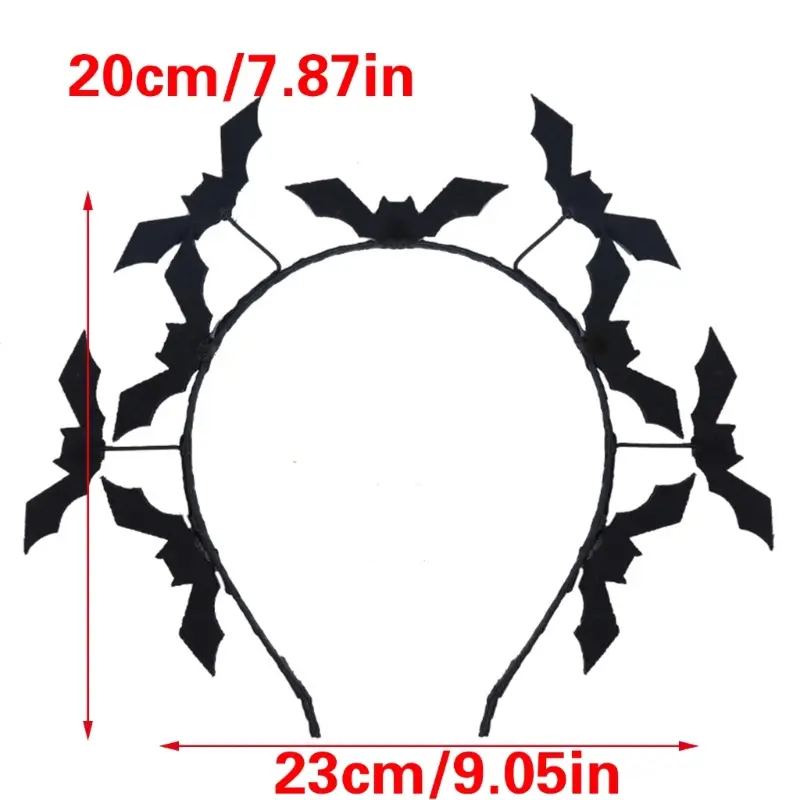 652F Bat Hair Accessory Perfect for Halloween Parties and Daily Fashion Headband