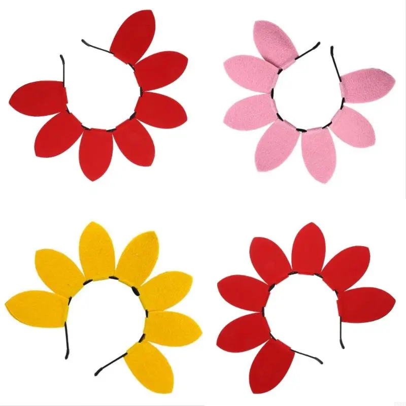652F Summer Hair Hoop Headwear for Floral Party Headband Birthday Party Theme Floral Gathering