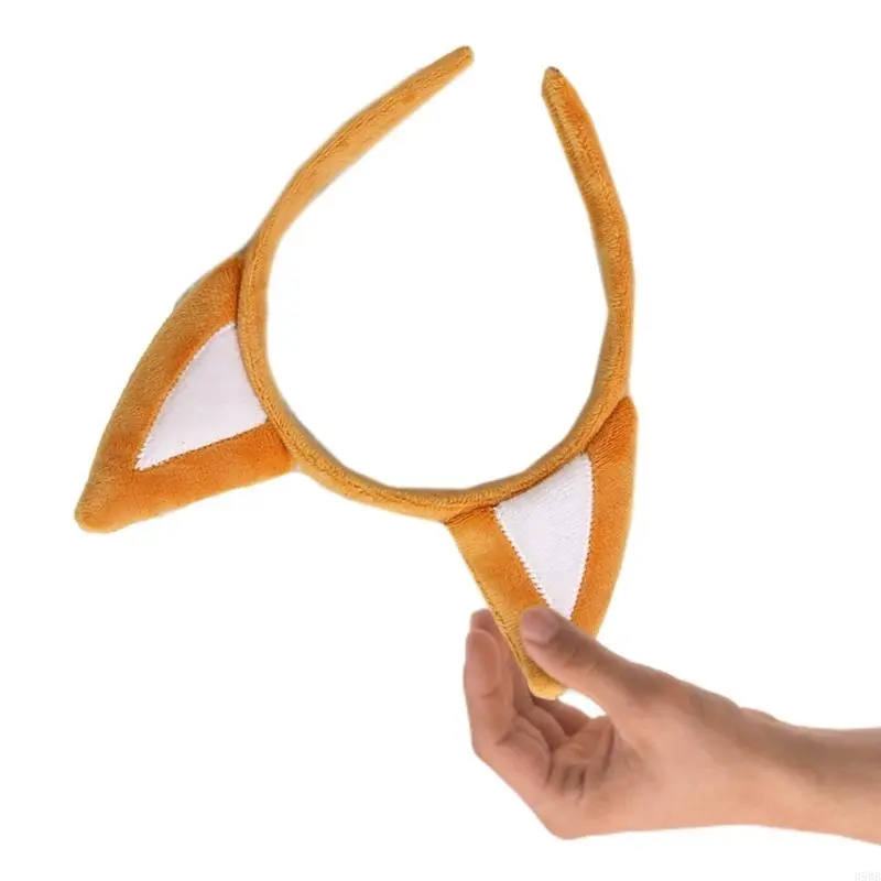 652F Cosplay Anime Character Headband Elastic Dog Ear Hair Hoop Plush Headpiece Christmas Masquerade Party Headband