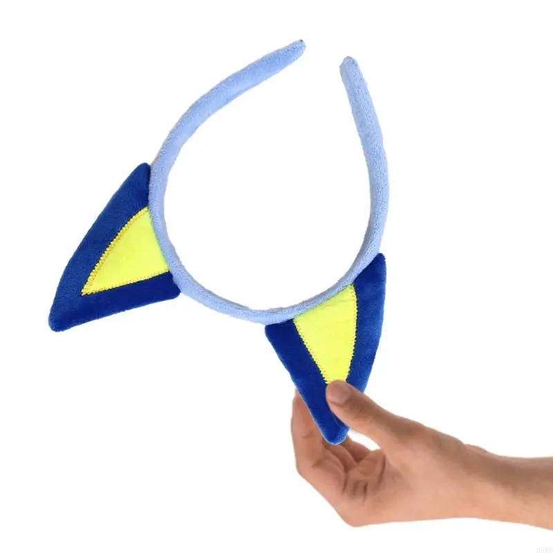652F Cosplay Anime Character Headband Elastic Dog Ear Hair Hoop Plush Headpiece Christmas Masquerade Party Headband