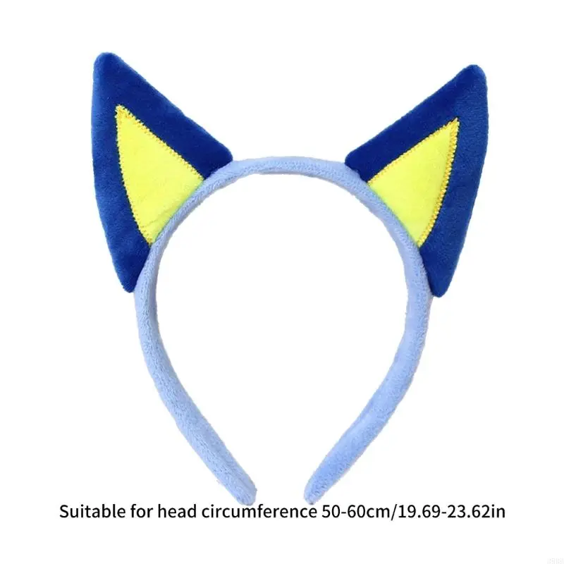 652F Cosplay Anime Character Headband Elastic Dog Ear Hair Hoop Plush Headpiece Christmas Masquerade Party Headband