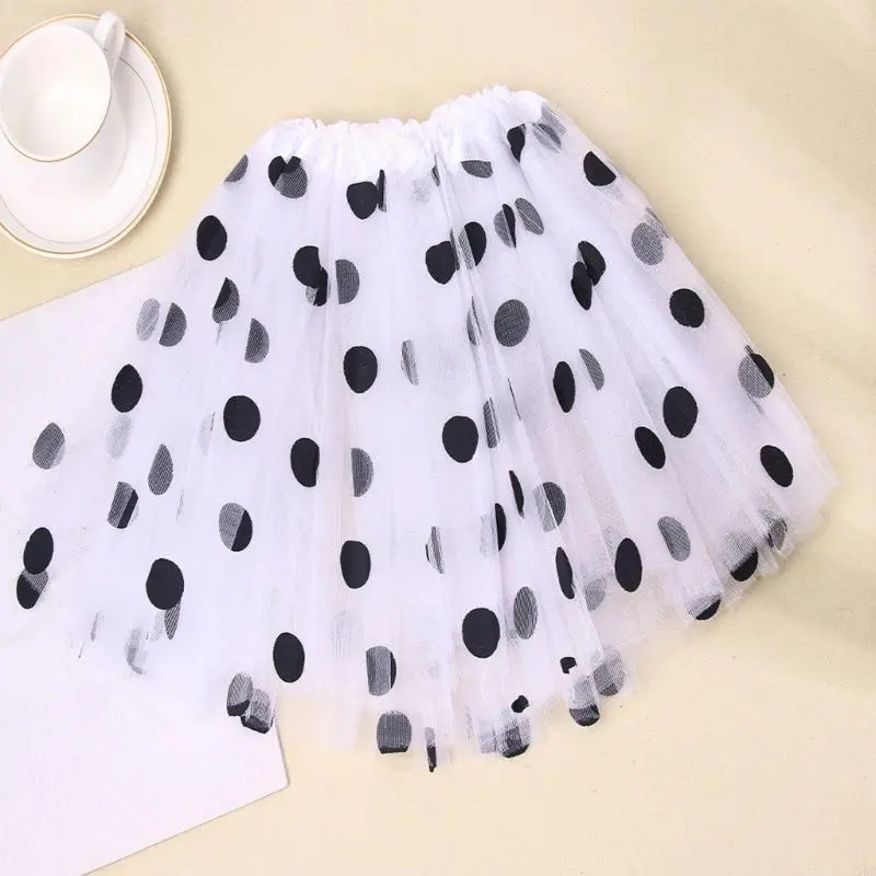 652F Spotted Dogs Costume Set Plush Tail Bowtie Dogs Hair Hoop Set Skirt Dogs Ears Headband for Halloween Costume Cosplay