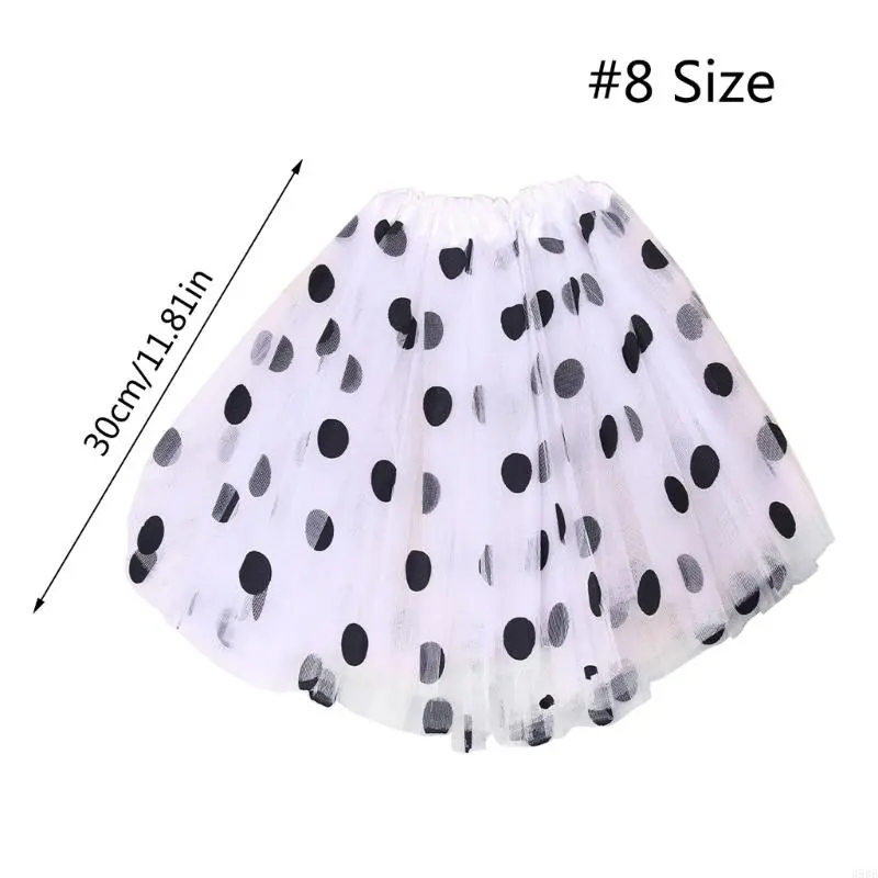652F Spotted Dogs Costume Set Plush Tail Bowtie Dogs Hair Hoop Set Skirt Dogs Ears Headband for Halloween Costume Cosplay