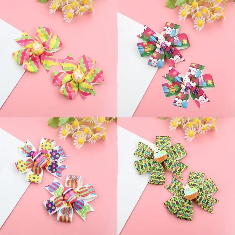 39BB Easter Rabbit Egg Basket Hair Clip Hair Accesories For Festival Celebrations