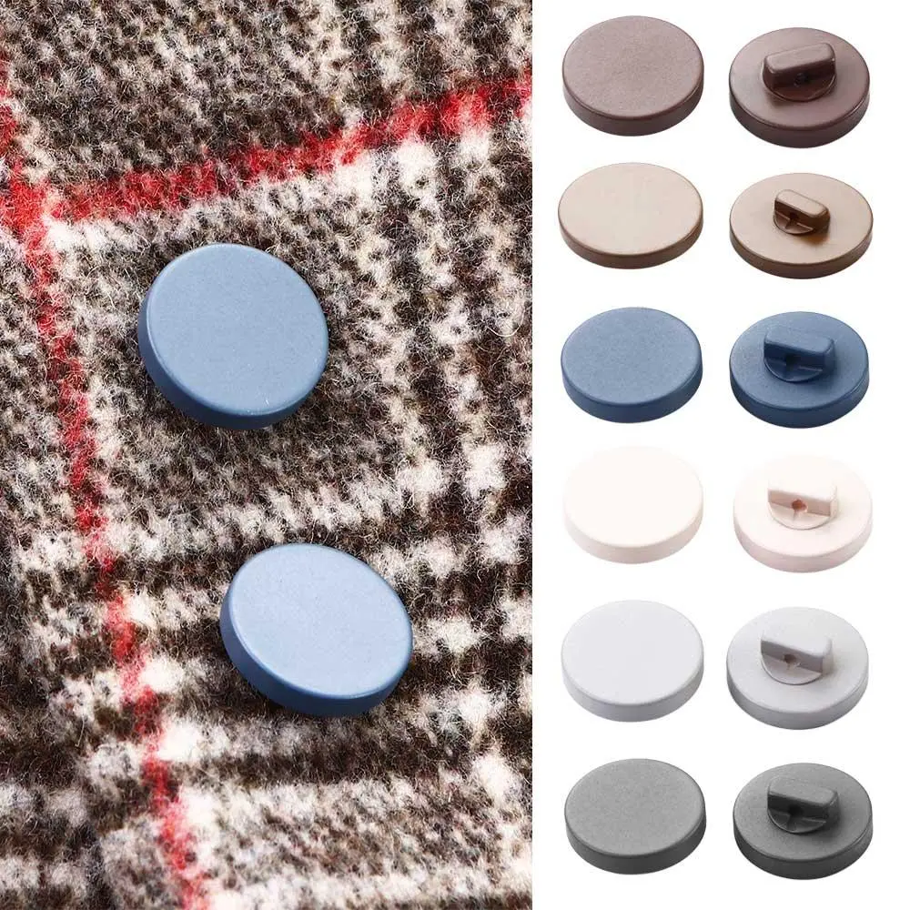 DIY White Flat Craft Supplies Diy High-foot Sewing Material Spray Paint Buttons Resin Shank Button Accessories Decorative
