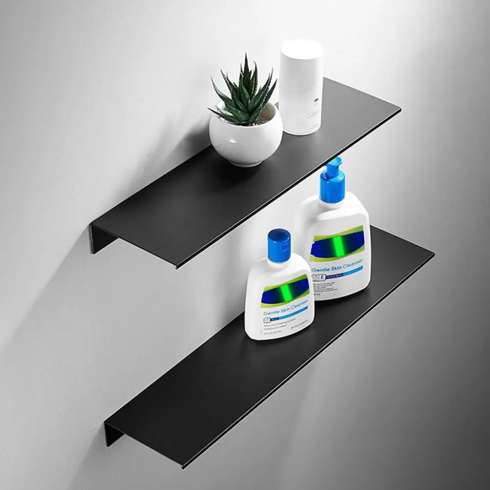 30/40/50 cm 1 pcs Aluminium Alloy Simple Punch-Free Bathroom Wall Shelf Kitchen Shelves Storage Rack Bathroom Storage