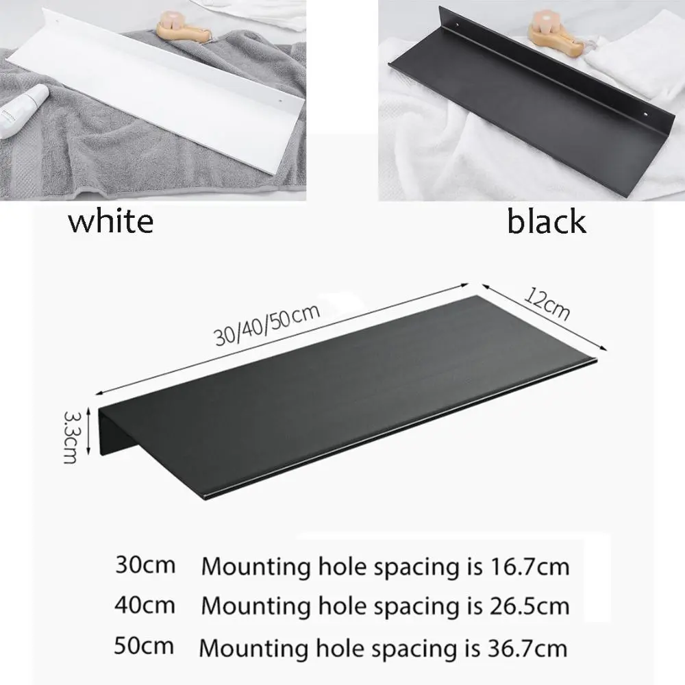 30/40/50 cm 1 pcs Aluminium Alloy Simple Punch-Free Bathroom Wall Shelf Kitchen Shelves Storage Rack Bathroom Storage