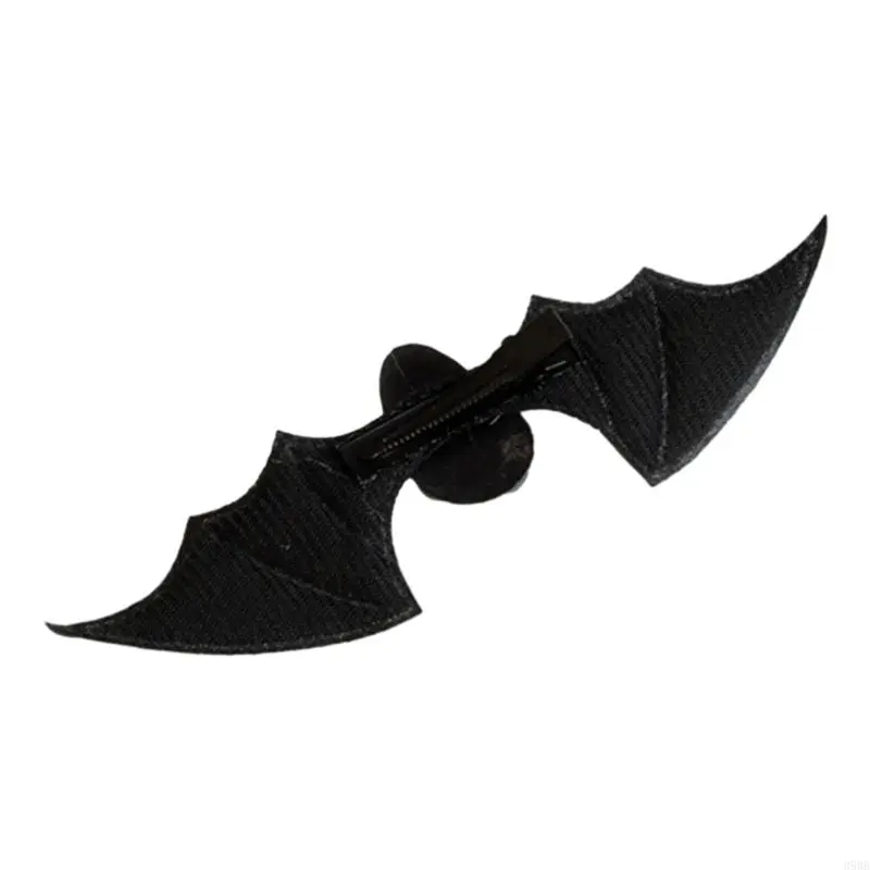652F Gothic Dark Hair Clip Girls Barrettes Black Hairstyles Devil Wing Hair Clip Skull Gothic Bat Wing Versatile Barrettes