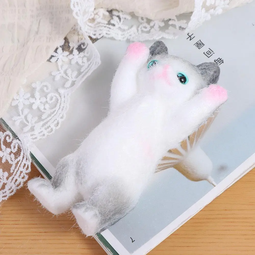 Pretend Play Slow Rebound Cat Doll Squeeze Toy Cartoon Animal Simulation Cat Squeeze Toys Mini Soft Cat Fidget Toy Adults