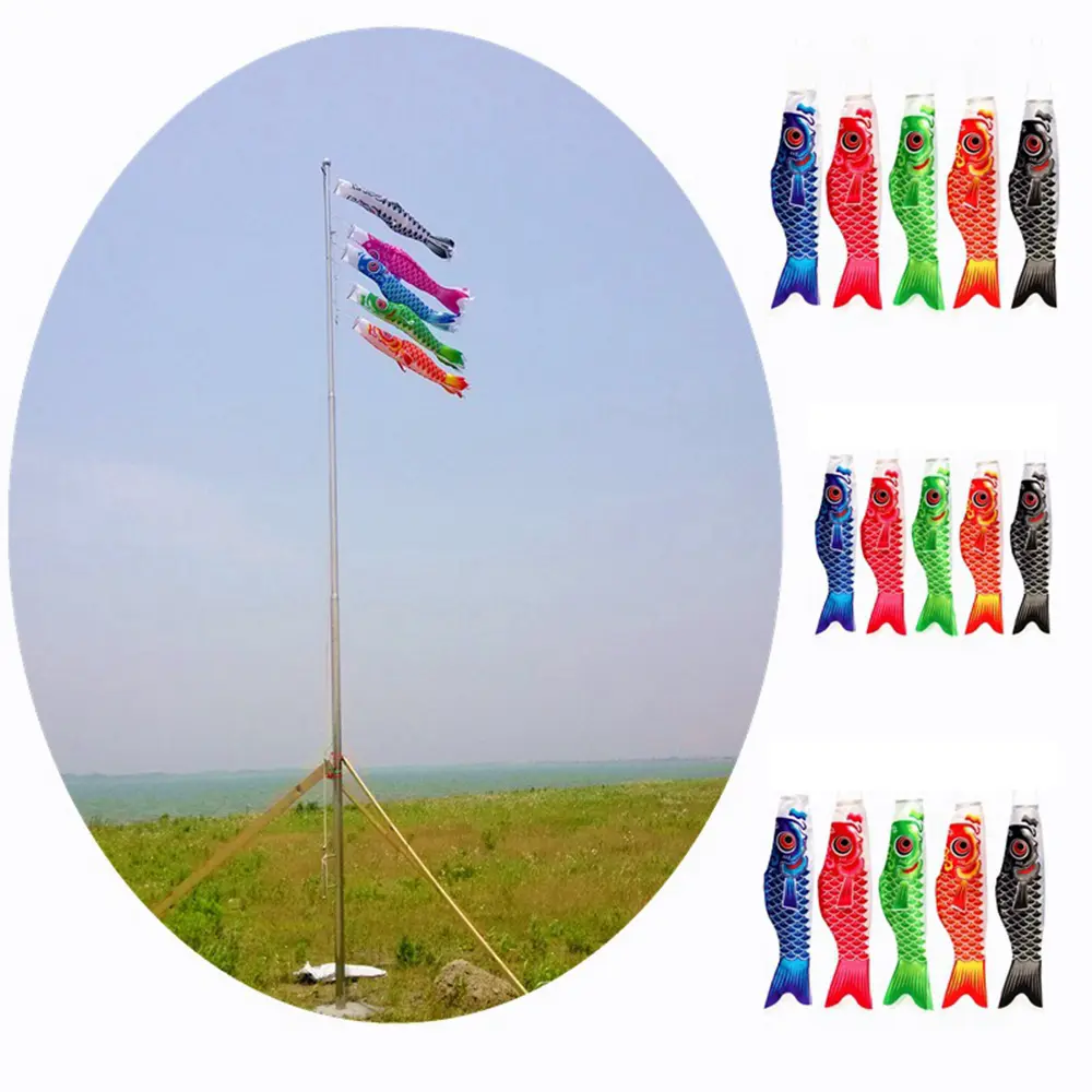 Toy Japan Style Yard Decor Outdoor Hanging Decorations Windsock Wind Chimes Carp Flag