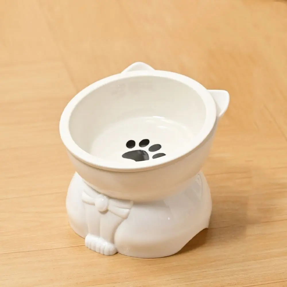 Pet Supplies Ceramic Cat Bowl Creative Cute Pet High Foot Bowl Slanted Mouth Detachable Dog Food Feeding Basin Neck Protection