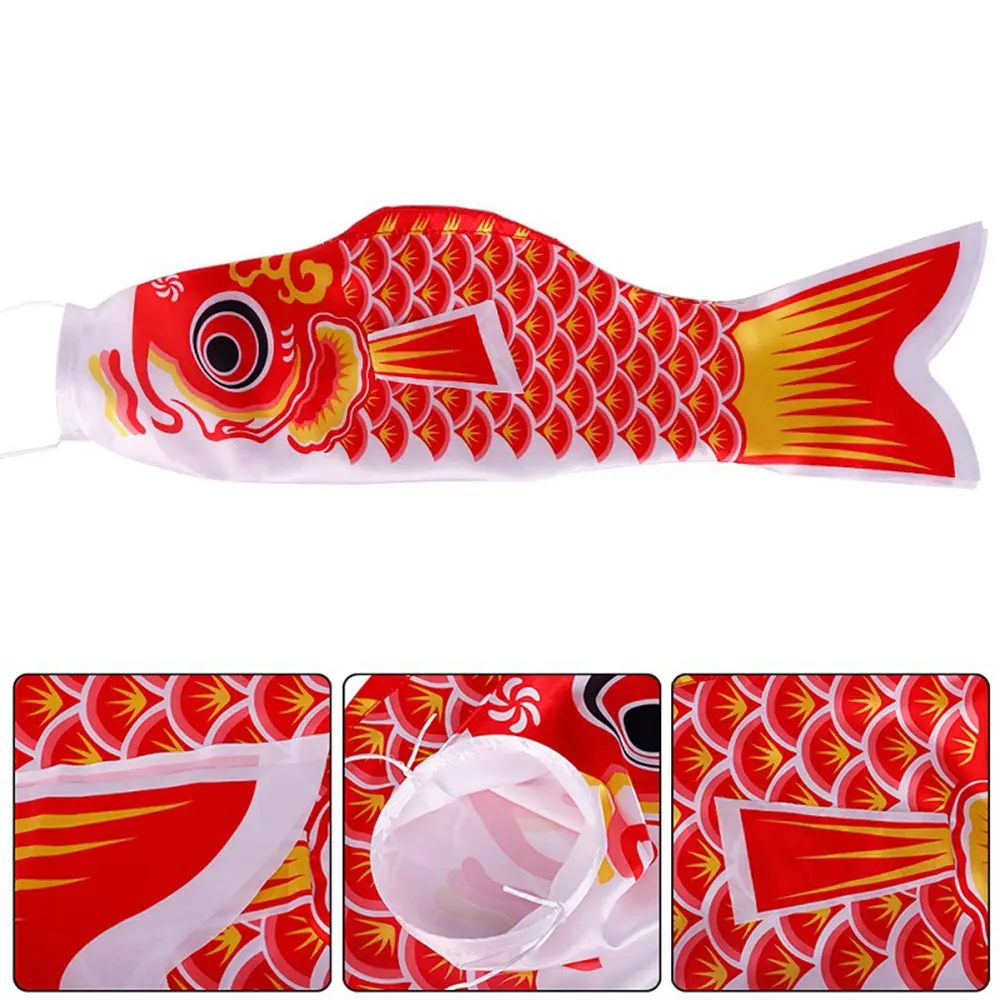 Toy Japan Style Yard Decor Outdoor Hanging Decorations Windsock Wind Chimes Carp Flag