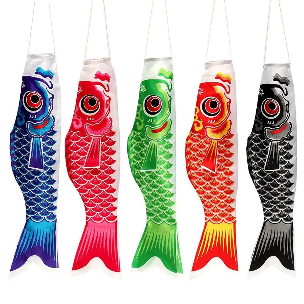 Toy Japan Style Yard Decor Outdoor Hanging Decorations Windsock Wind Chimes Carp Flag