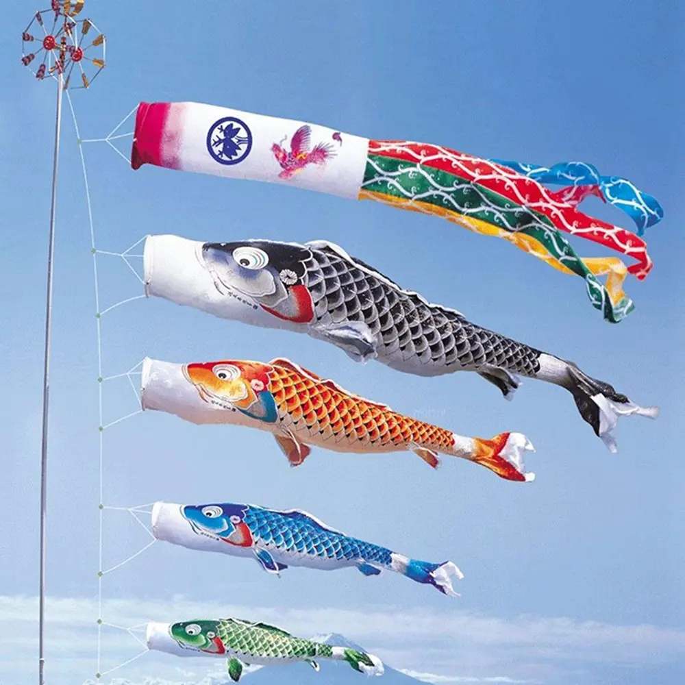 Toy Japan Style Yard Decor Outdoor Hanging Decorations Windsock Wind Chimes Carp Flag
