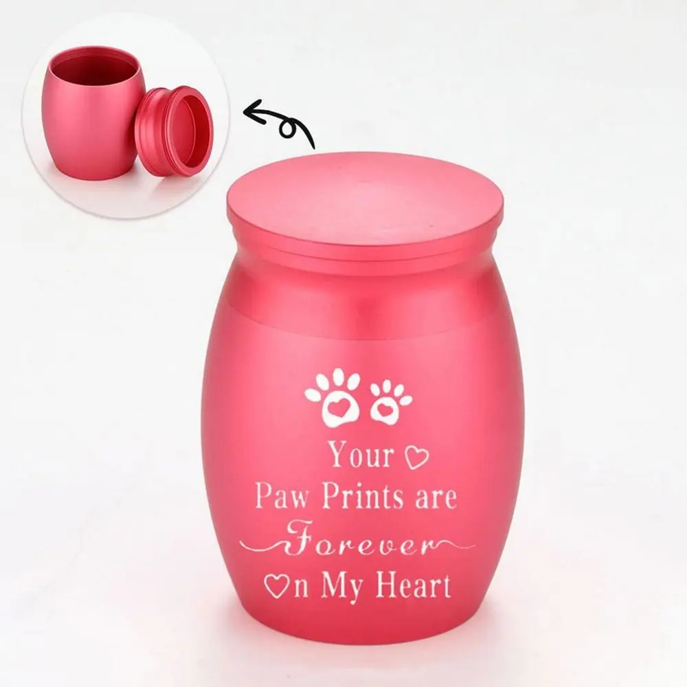 Mini Pet Ashes Sealed Box Pet Paw Print Creative Pet Teeth Hair Storage Box Waterproof Moisture Proof Cremation Ashes Urn