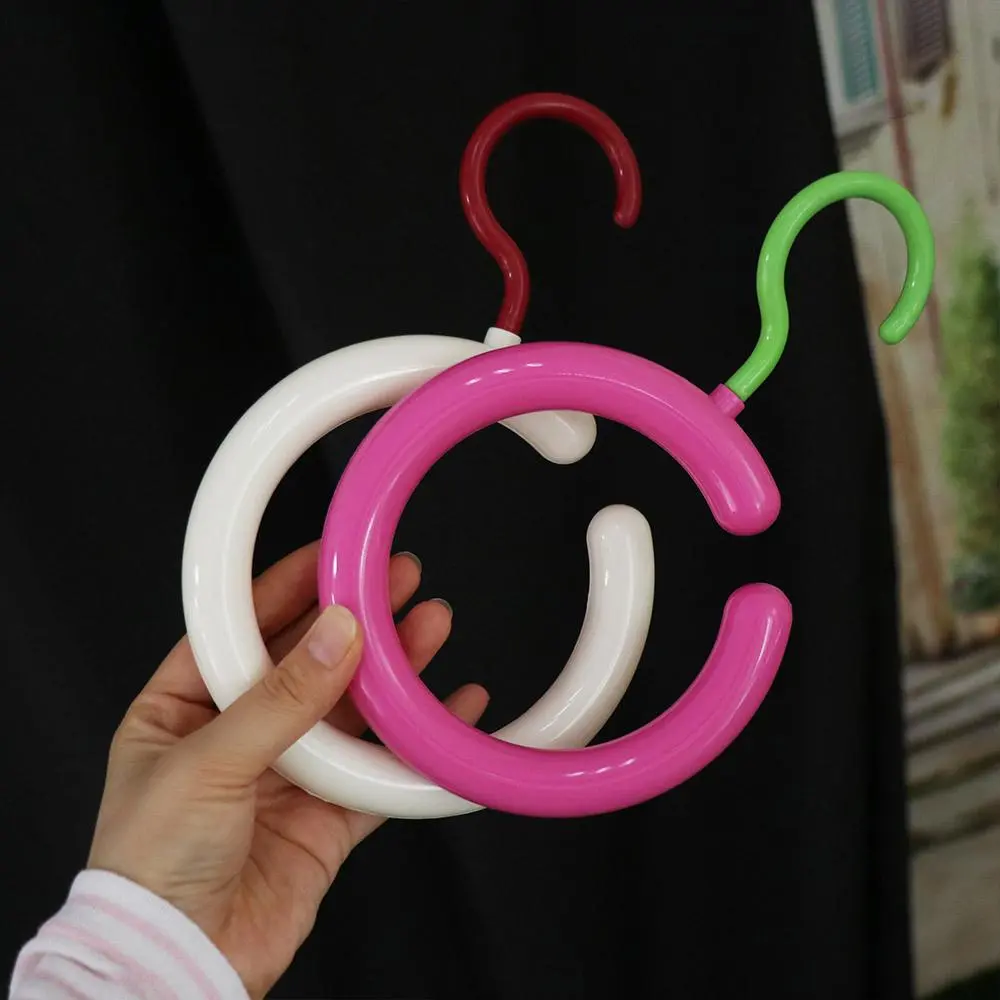 Circular Round Scarf Tie Hanger Ring Hat Rack Clothing Hanger Display Rack Space Saving Clothes Storage Hook Wardrobe