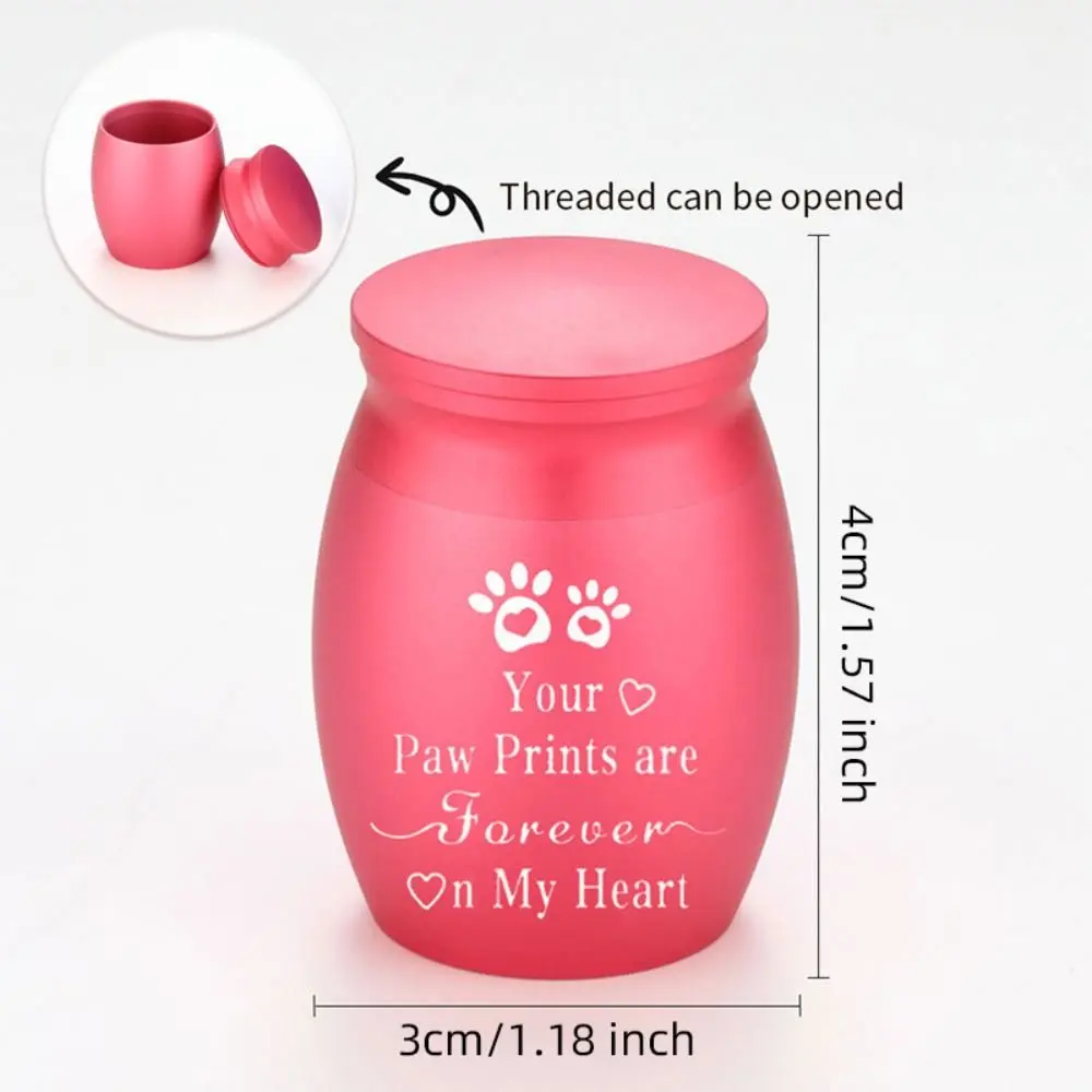Mini Pet Ashes Sealed Box Pet Paw Print Creative Pet Teeth Hair Storage Box Waterproof Moisture Proof Cremation Ashes Urn