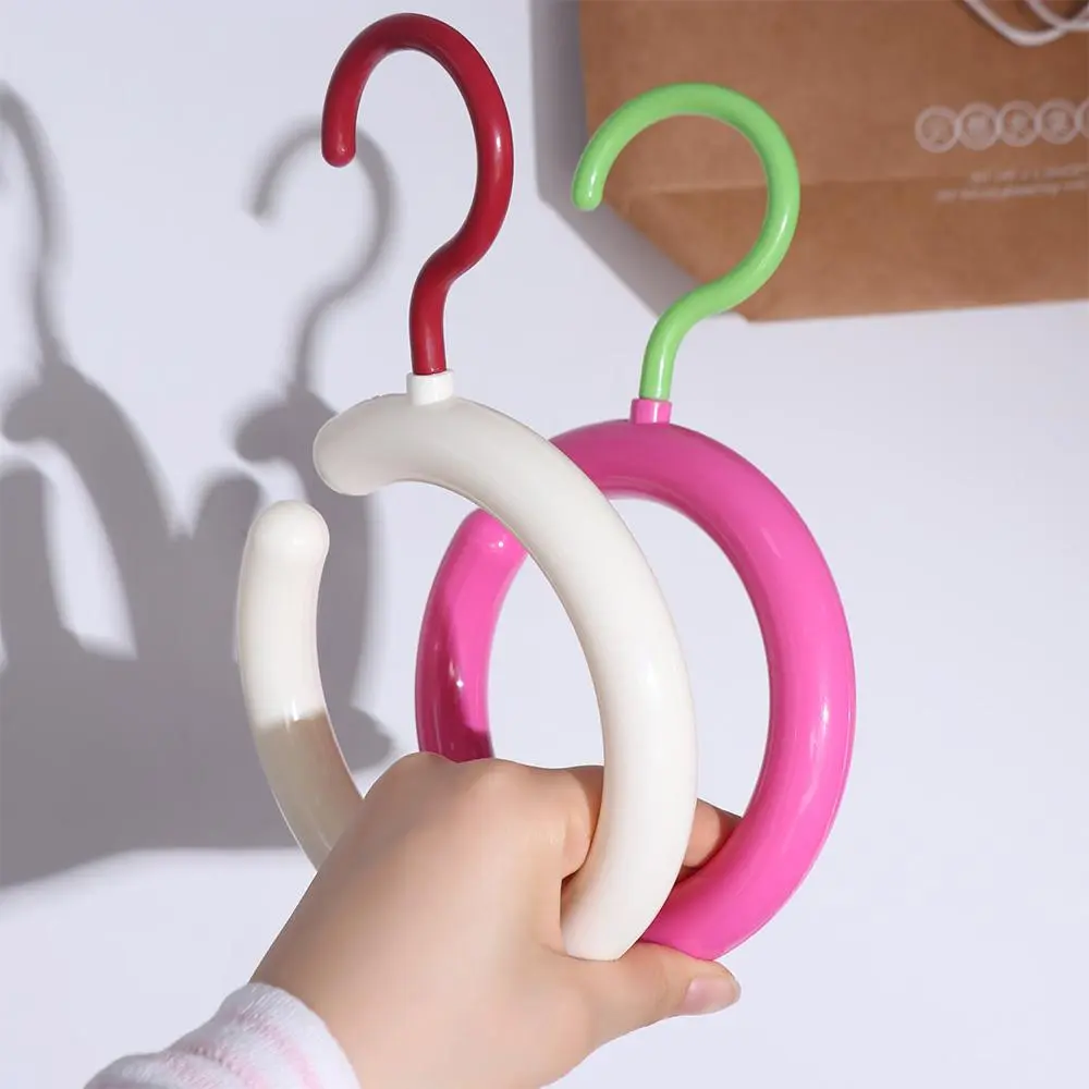 Circular Round Scarf Tie Hanger Ring Hat Rack Clothing Hanger Display Rack Space Saving Clothes Storage Hook Wardrobe