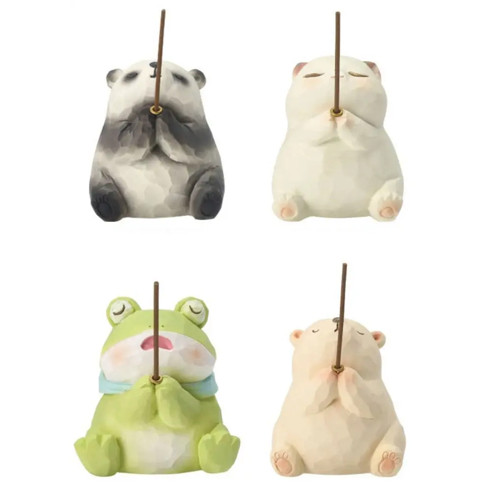 Lucky Ornaments Resin Panda Statue Cute Creative Miniatures Figurine Waterproof Funny Tea Pet New Year