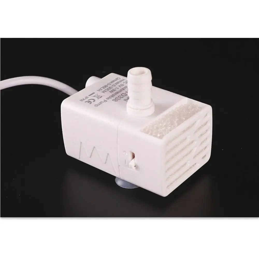 Ultra-quiet Pet Water Dispenser Pump LED Light 5V Mini Submersible Pump Shock-proof Filter Water Fountain Pump Replacement