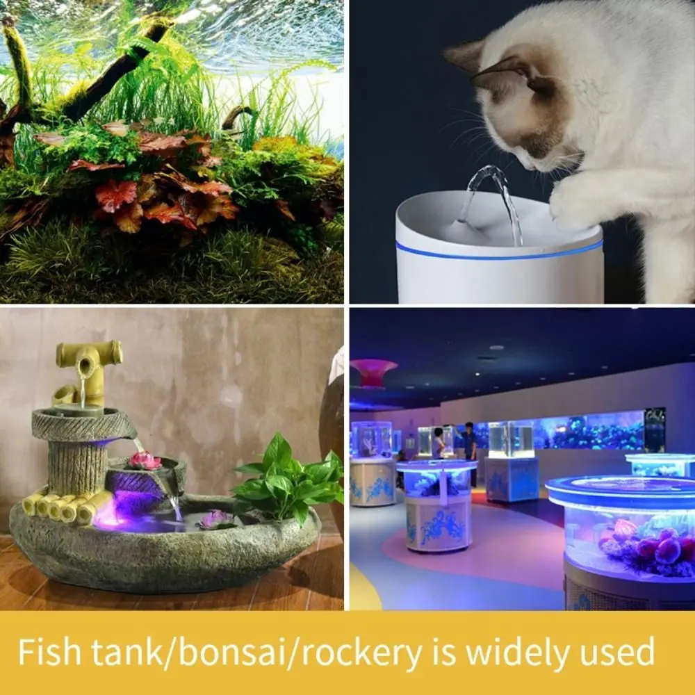 Ultra-quiet Pet Water Dispenser Pump LED Light 5V Mini Submersible Pump Shock-proof Filter Water Fountain Pump Replacement