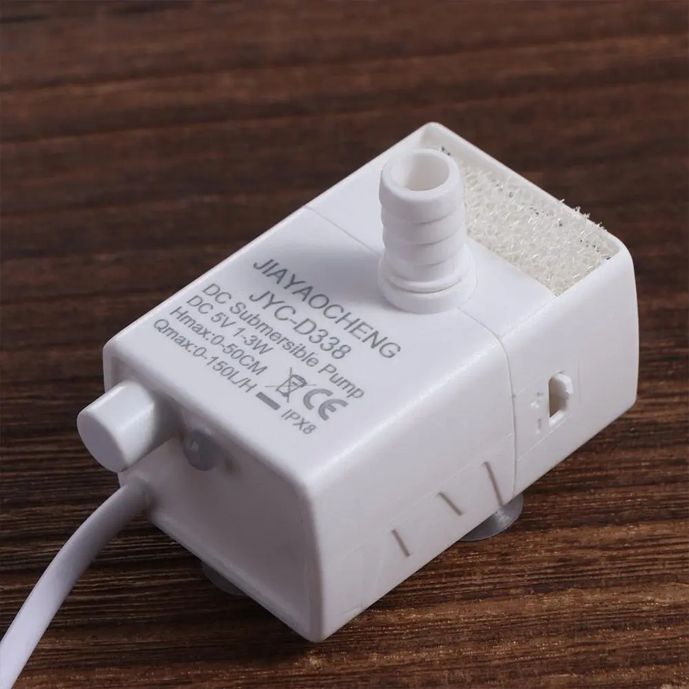 Ultra-quiet Pet Water Dispenser Pump LED Light 5V Mini Submersible Pump Shock-proof Filter Water Fountain Pump Replacement