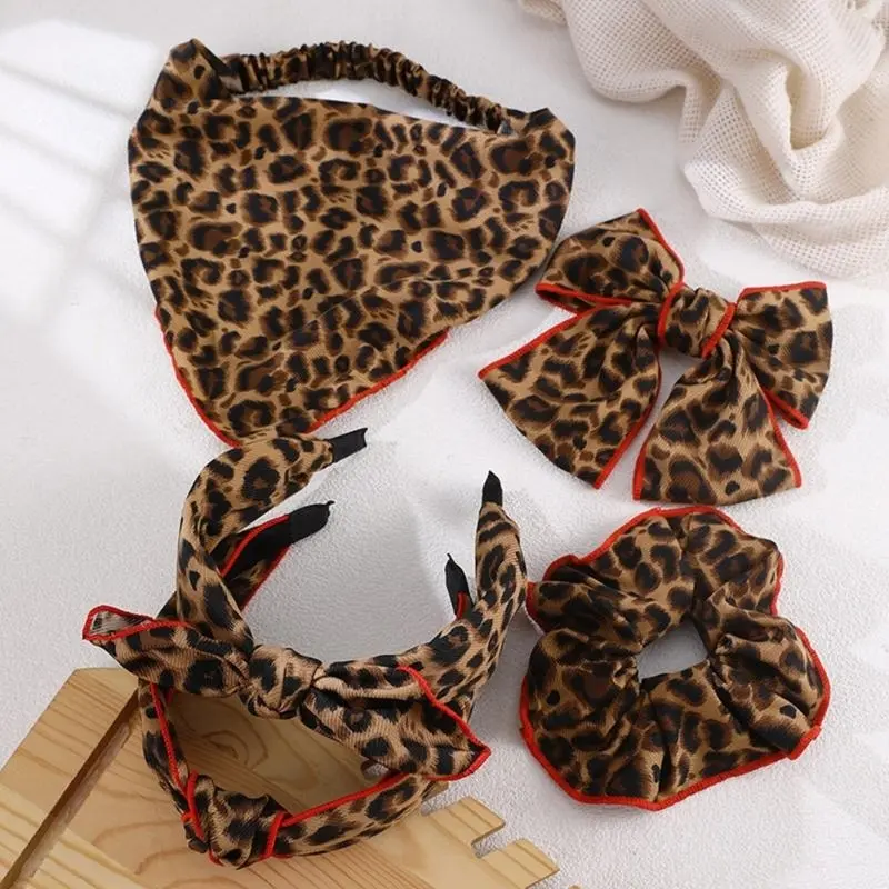 652F Plush Leopard Hair Hoop Cartoon Styles Headbands Softable Unique Hair Hoop Fashion Hair Accessories