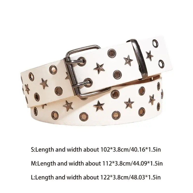 652F Girls Modern Waist Belt for Daily Costume Jewelry Waist Body Jewelry for Party Jeans Grommet Cowboy Chain