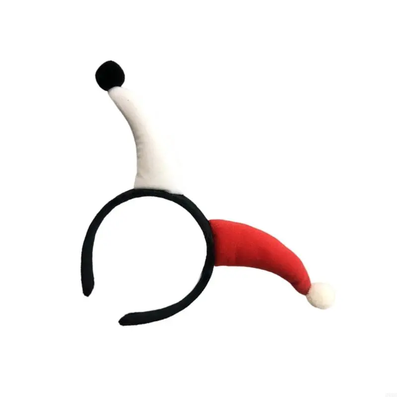 652F Unique Plush Clown Headband for Adults and Kids Perfect for Halloween and Costume Parties with 3D Exaggerated Horns