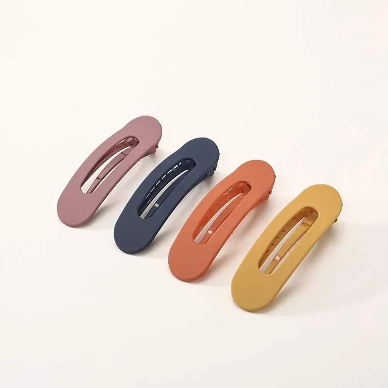 652F Flat Hair Clip Fashion Claw Clip Matte Hair Barrettes Duckbill Clip for All Age Simple Hair Shaping Sectioning Accessory
