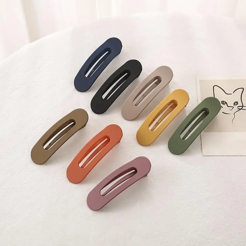 652F Flat Hair Clip Fashion Claw Clip Matte Hair Barrettes Duckbill Clip for All Age Simple Hair Shaping Sectioning Accessory