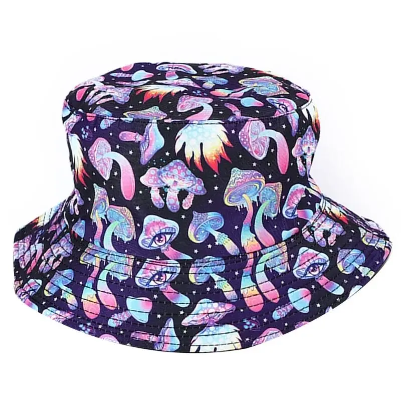 652F Fisherman Hat Bucket Hat for Girls Colorful Reversible Casual Caps for Sports Gym Mountain Camping Hat Outdoor Sunshade