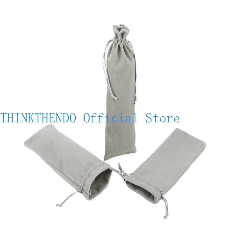652F Reusable Flannelette Drawstring Bag Breathable Dustproof Storage Great for Travel and Home Jewelry Watch Use