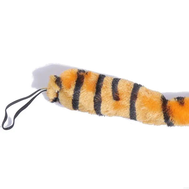 39BB Cosplay Plush Tiger Ears Shape Hairhoop Bowtie and Tail Suit Kids Fancy Costume Novelty Supplies for Halloween Party