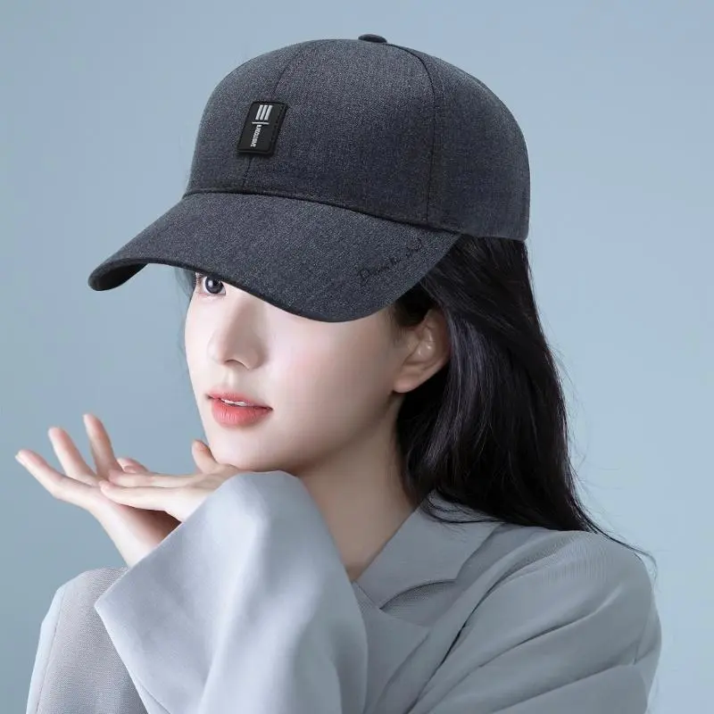 652F Wide Brimmed Baseball Hat Sun Hat Outdoor Hat Curved Brimmed for Dad Exercise Baseball Hat Headwear