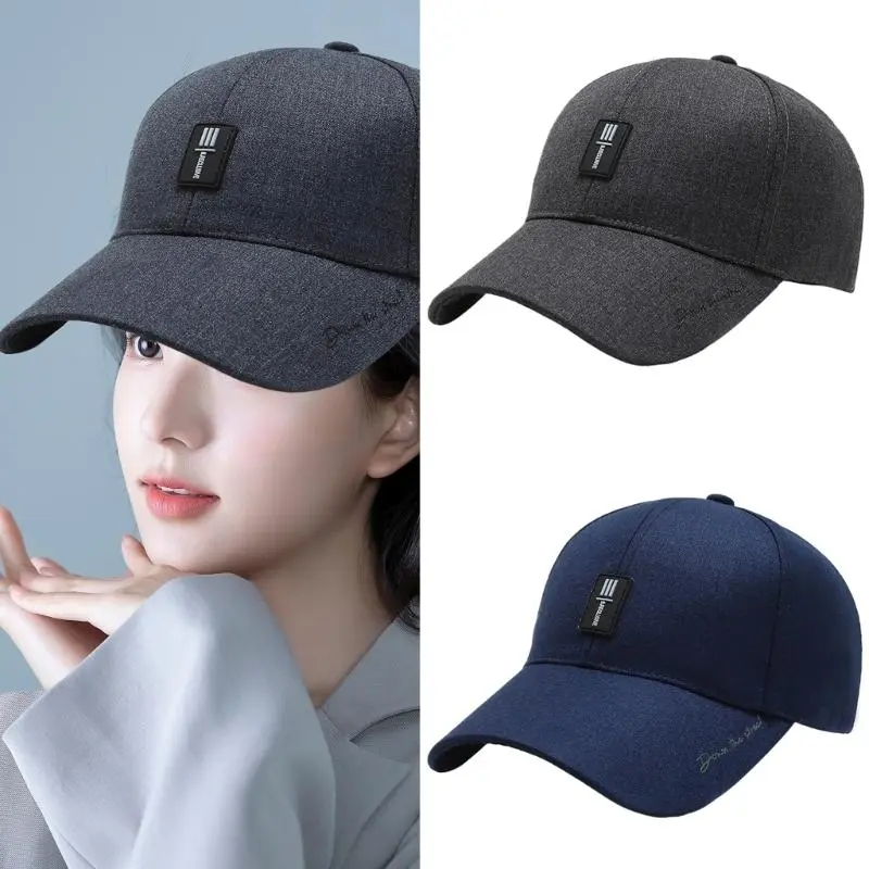 652F Wide Brimmed Baseball Hat Sun Hat Outdoor Hat Curved Brimmed for Dad Exercise Baseball Hat Headwear